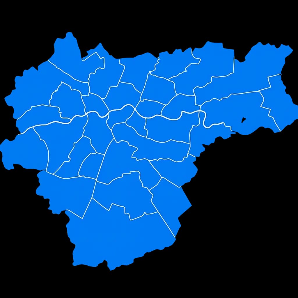 Mapa dzielnic Krakowa