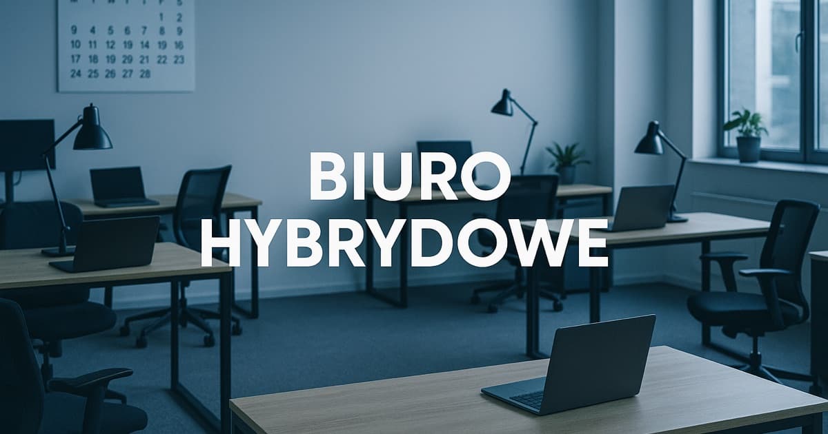 Biuro hybrydowe — częściowo zajęte biurka