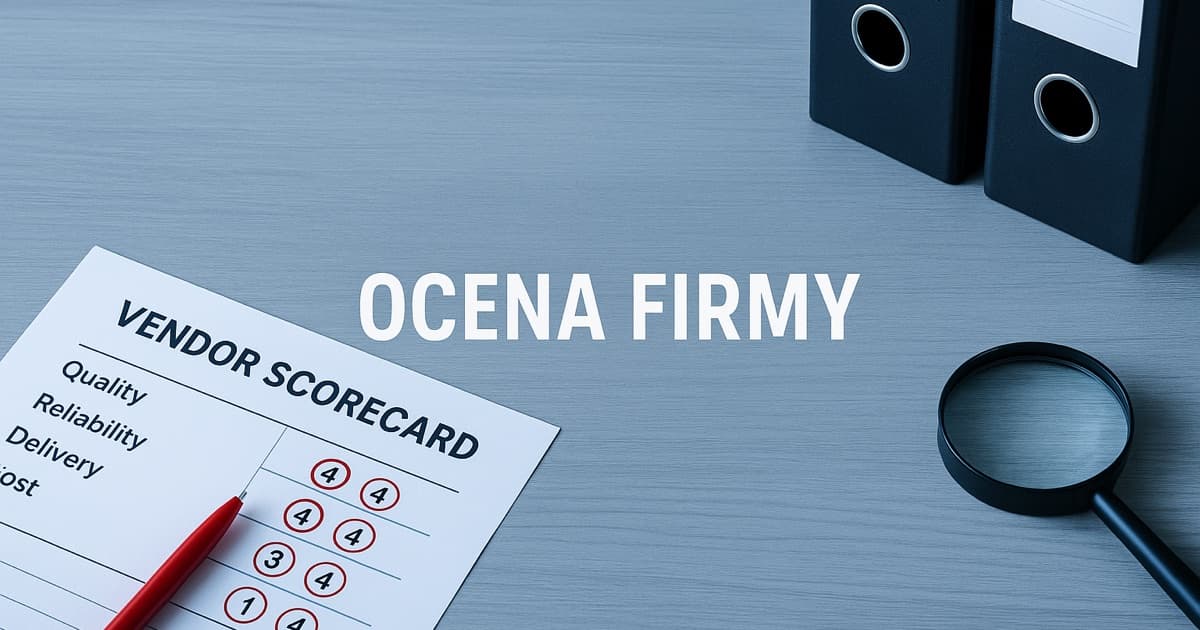 Karta oceny firmy sprzątającej z wynikiem