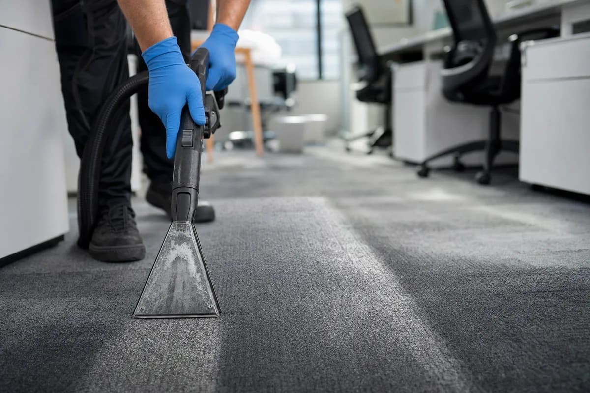 Pranie ekstrakcyjne tapicerki i wykładzin dla firm — Reefa Kraków i Katowice, ekstraktor, schnięcie 4–8 h
