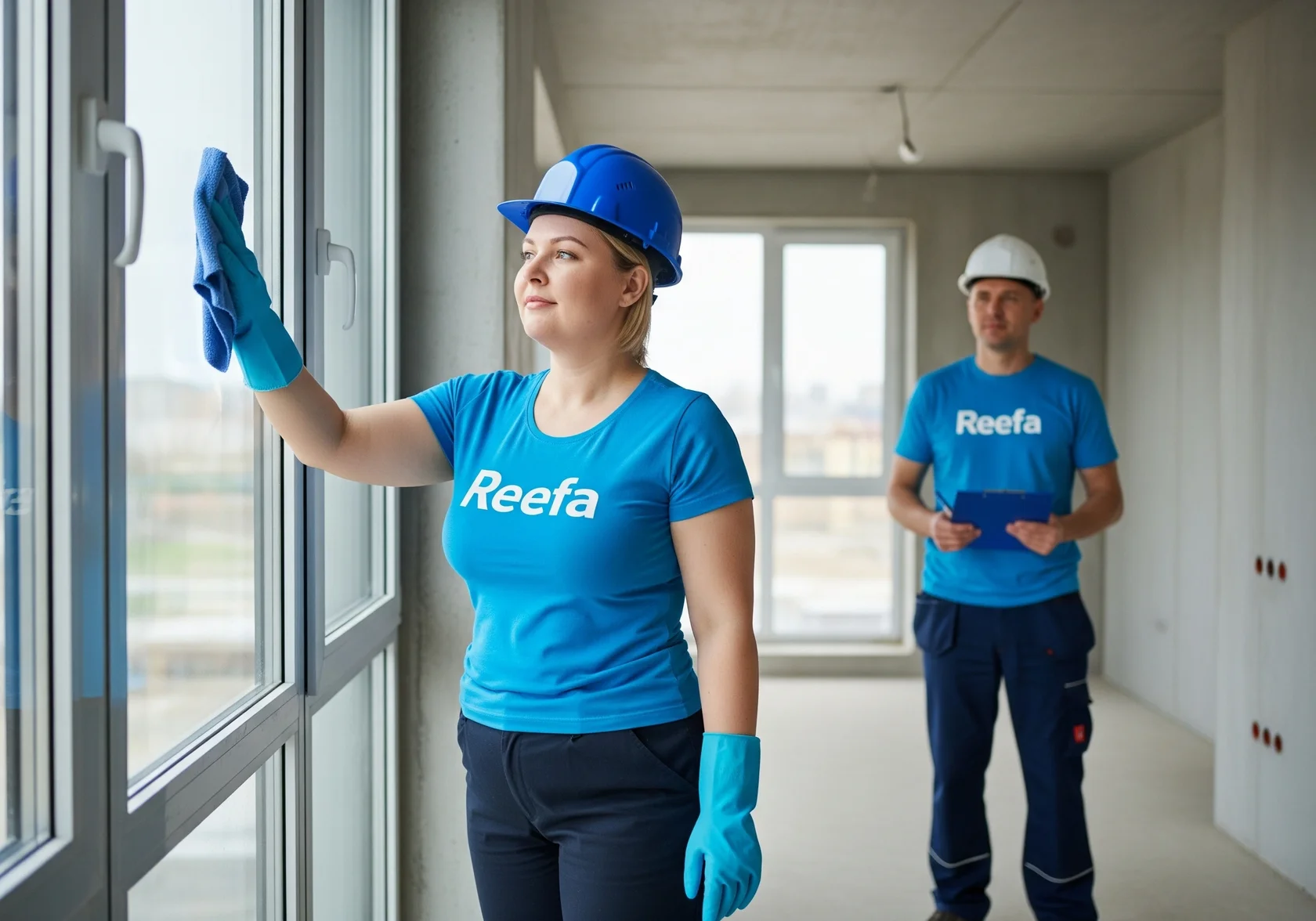 Pracownicy Reefa sprzątają po budowie — profesjonalne sprzątanie pobudowlane Kraków